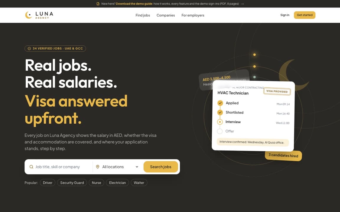 LUNA AGENCY — desktop view