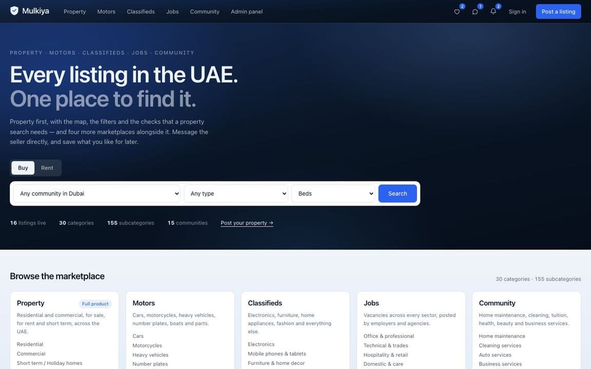 MULKIYA — desktop view