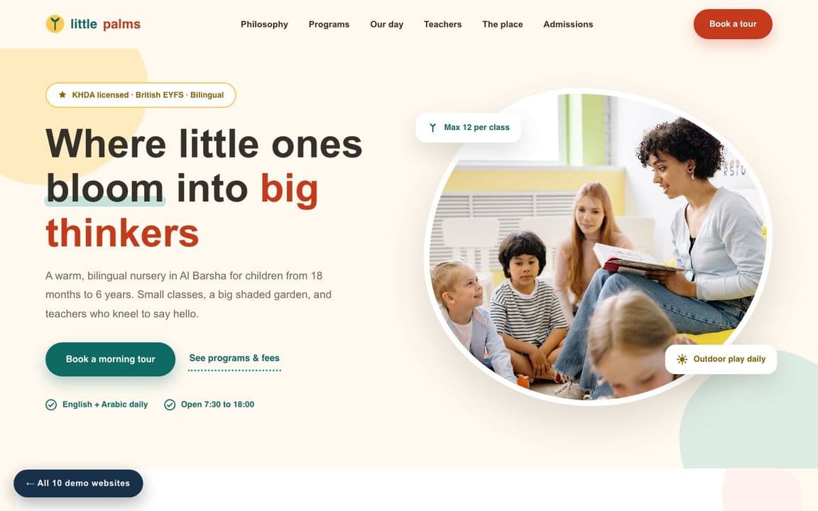 LITTLE PALMS — desktop view