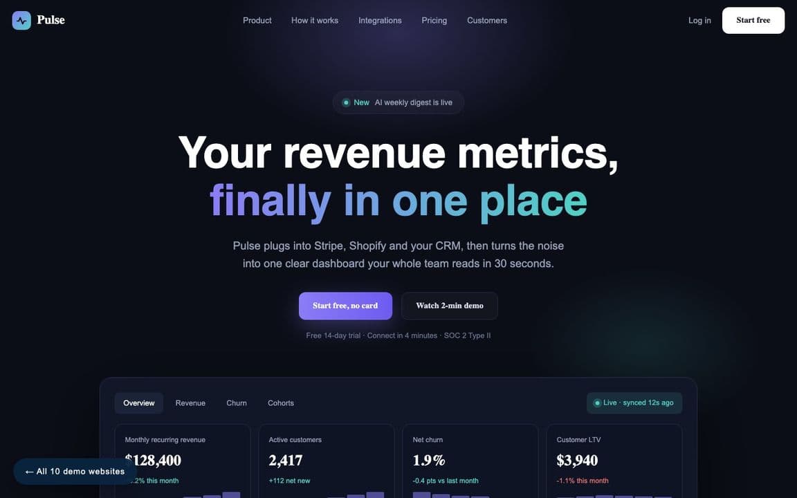 PULSE — desktop view