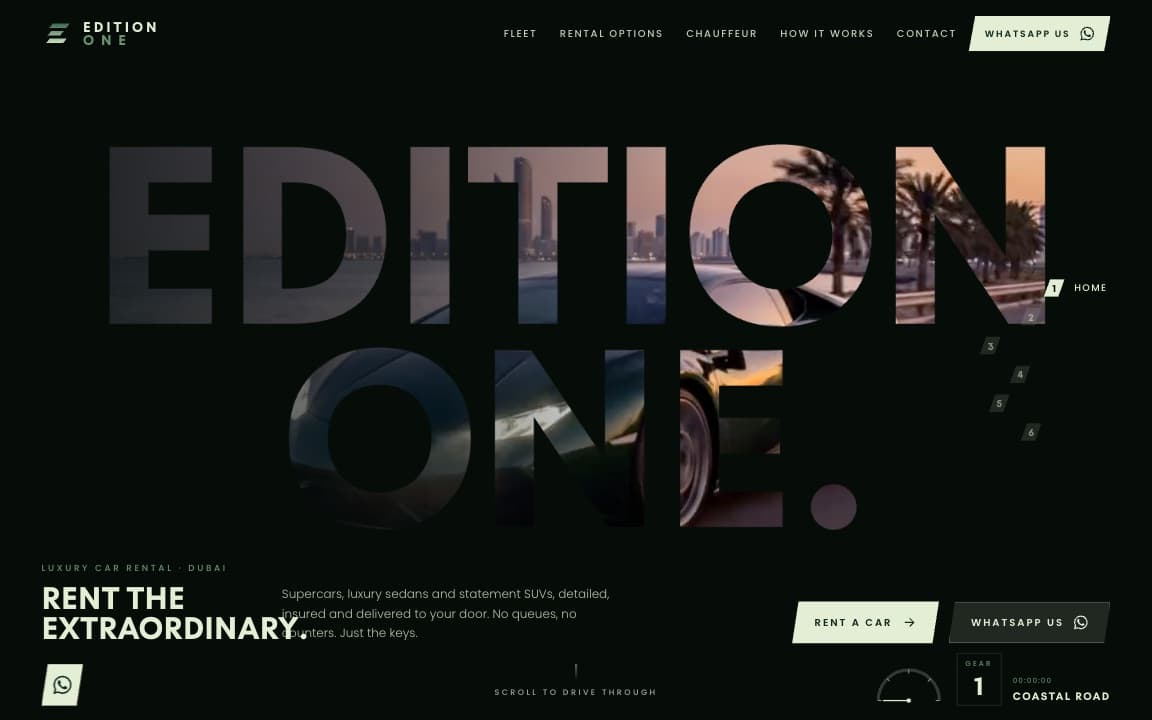 Edition One Rental — desktop view