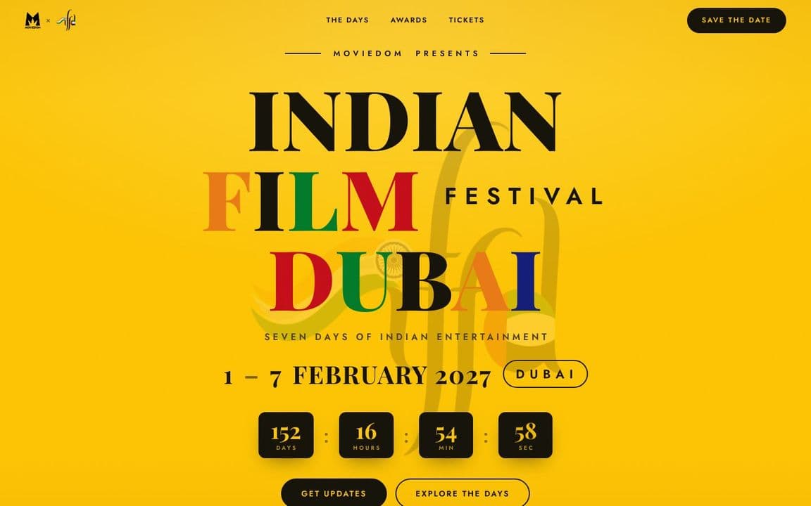 Indian Film Festival Dubai — desktop view